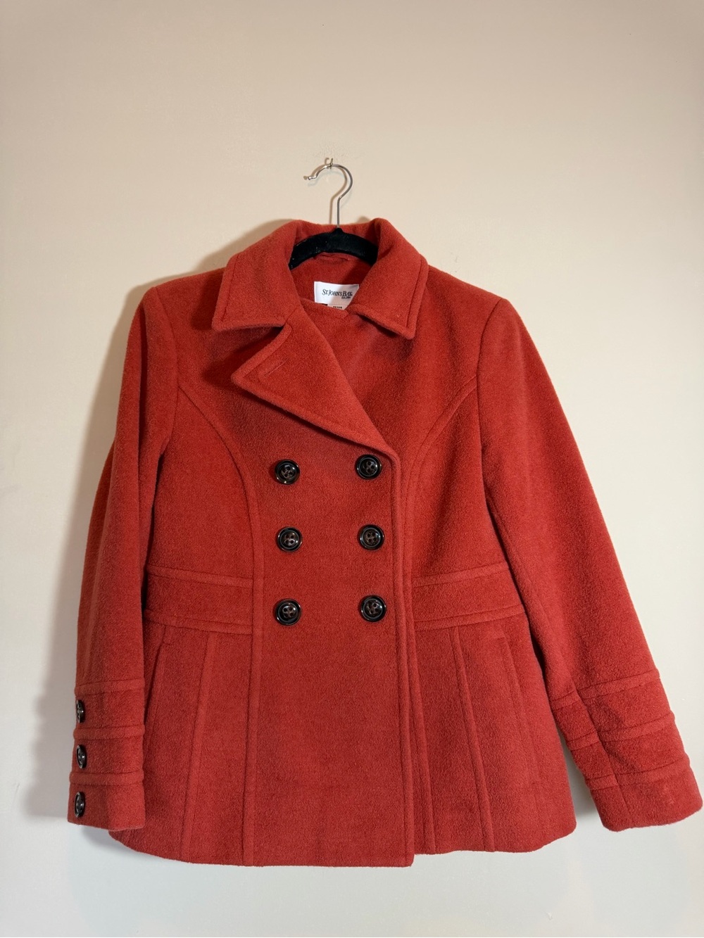 St. John’s Bay Orange Wool Peacoat